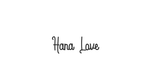 Hana Love font thumb